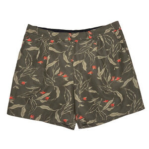 rag & bone Jackson Shorts Mens 38 Army Floral Pleated Resort Vacation Beach Trip